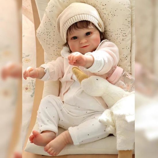 Poupée Bébé Reborn en Silicone Dur, 11 Pouces, 28Cm, Jouet Étanche