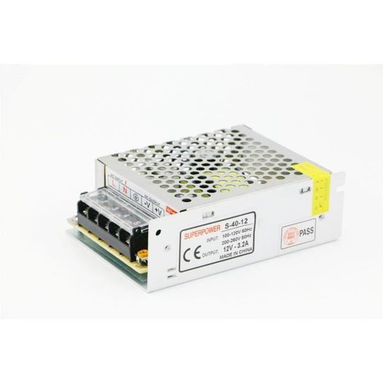 Alimentation Transformateur 12V 5A 60W LianShi - Protection Court-Circuit Pour LED Et Automatisation