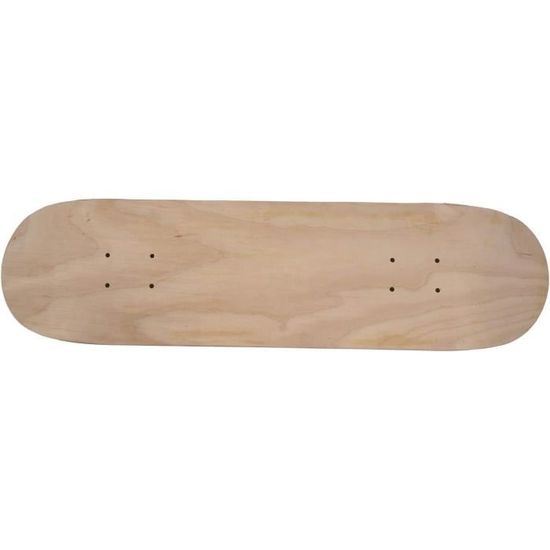 Planches à Roulettes Doubles Concaves Vierges, Double Couche, Blanc