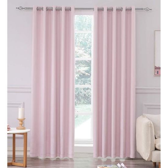 Rideau Uni Lisse Oxford 140x175cm – 8 œillets Métalliques, 100% Polyester, Design Moderne Minimaliste Pour Salon, Chambre, Salle De Bain – 1 Panneau