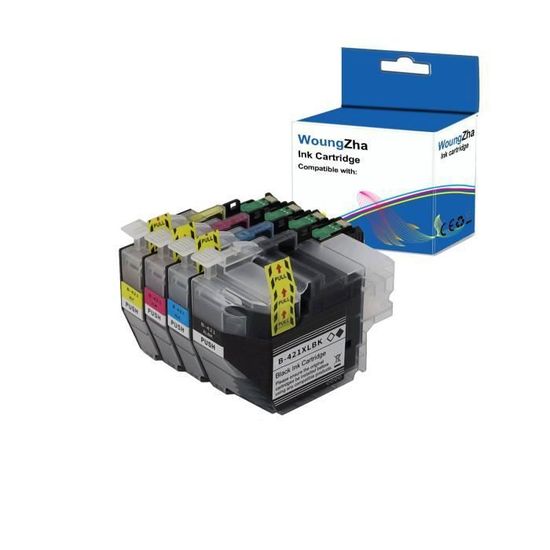 NMJETPRINT LC421XL Cartuchos De Tinta Compatibles Brother LC421 XL LC-421VAL Con Chip Nuevo Compatible Para Impresora Brother DCP-J1050DW DCP-J1140DW DCP -J1800DW MFC-J1010DW (Color, 4PCS