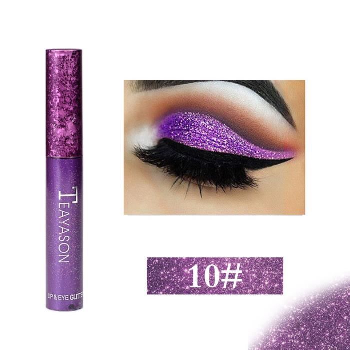 Metallic Glitter Glow Eyeshadow Comestics Lip Gloss Ombre à paupières liquide durable Buonege 1484