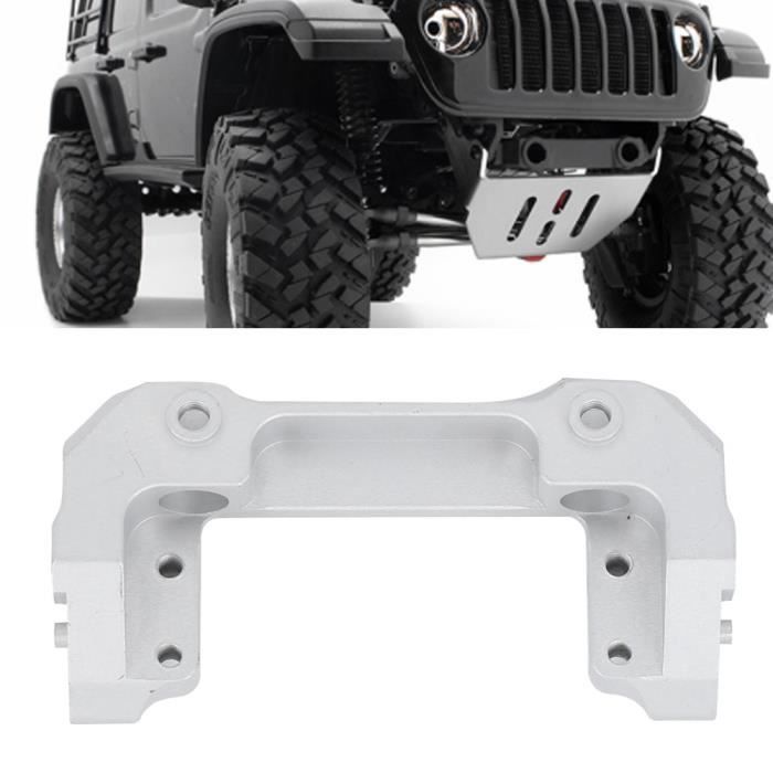 Support de montage Servo avant en alliage d'aluminium adapté pour voiture sur chenilles Axial SCX10 III AX103007 1-10 RC (argent)-NI
