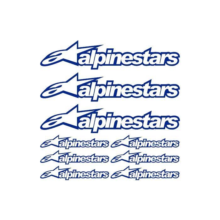 Kit stickers alpinestars Ref: SPON-017 Bleu foncé