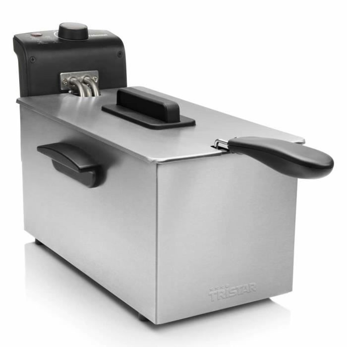 Tristar Friteuse électrique Grande Capacité classique - 2000 W 3 L Acier inoxydable Argenté♫4944