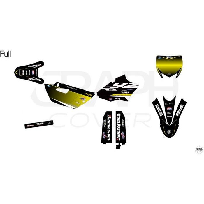 KIT DECO MOTO CROSS YAMAHA YZ 85 FUSION JAUNE/NOIR