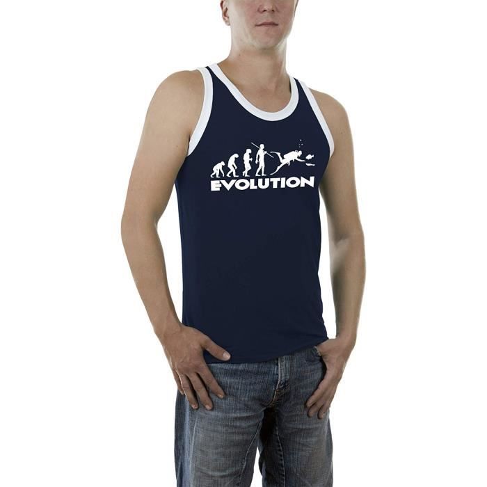 Touchlines Evolution Dive Kontrast Débardeur, Bleu (Navy), L Homme - 531214KT-18
