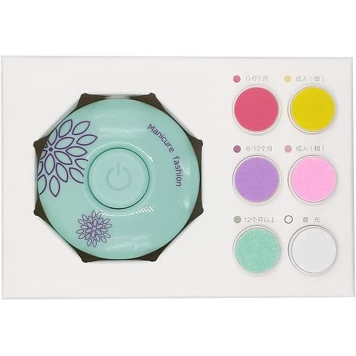 Lime À Ongles Électrique Bébé, Kit De Tondeuse À Ongles pour Nouveau-Nés Enfant Et Adulte, 6 Pcs Lime À Ongles Bébé Électrique