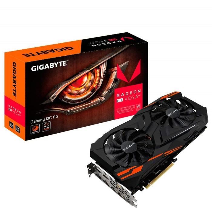 Gigabyte GV-RXVEGA64GAMING OC-8GD Carte Graphique Autre Radeon RX Vega 64 8192 Mo PCI Express
