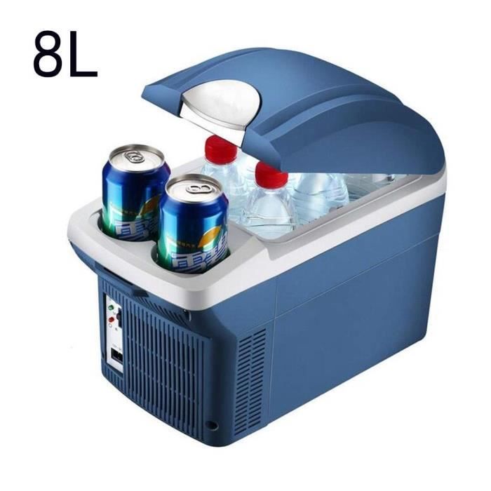 Frigo RéFrigéRateur Congelateur Glaciere 8L Mini Réfrigérateur 12 V de voiture réfrigérateur de voiture Cooler Box double
