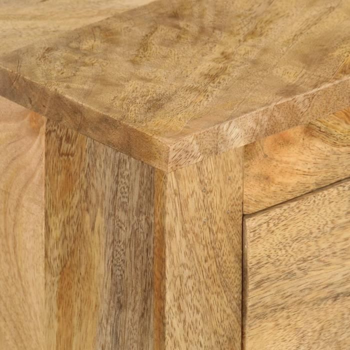 Meuble TV 140x30x32 cm Bois massif de manguier-ALI