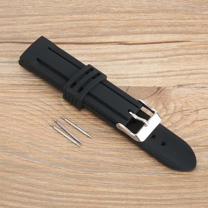 Atyhao pièce de montre Bracelet de montre en silicone Bracelet de montre réglable pièce de rechange 20 mm