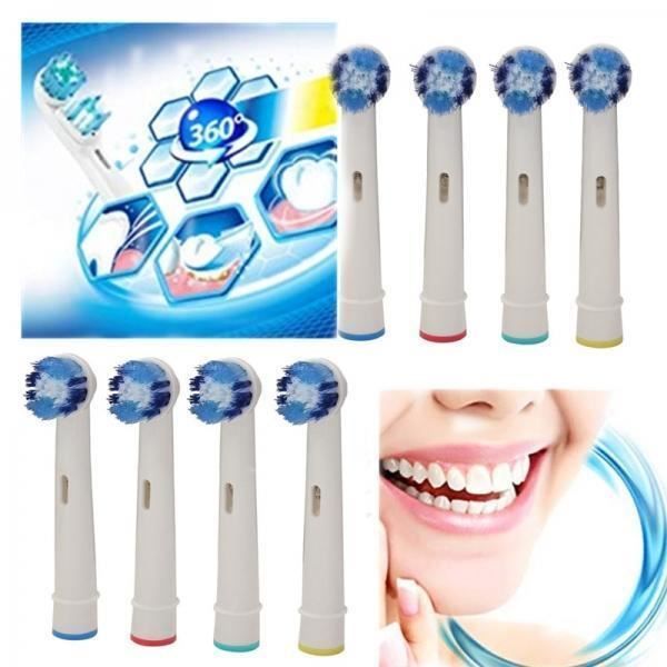 4pcs Tête de Brosse à Dents électrique de Rechange Universelle SB-20A Pour Oral-B White