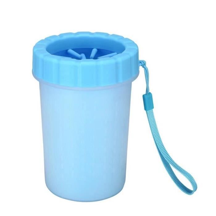 Ramasse crotte,Nettoyeur de pattes pour animaux de compagnie, gobelet en silicone souple, pour chiot, chien et - Type Blue - S