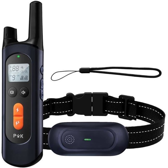 P&K Collier de dressage pour chien, 3 Modes de dressage, Collier Électrique IPX7 Étanche, la télécommande de 600M, Rechargeable