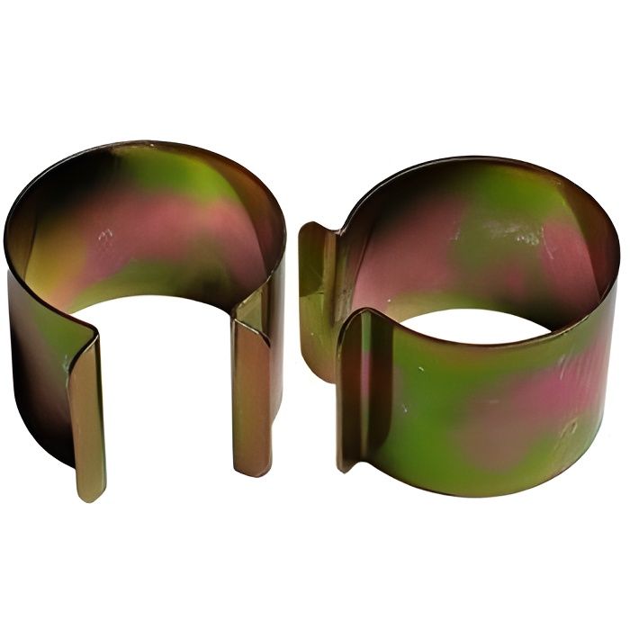 Lot de 20 clips métal revêtement Zinc 30mm x 30mm pour serre