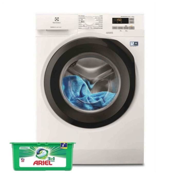 ELECTROLUX Lave-linge frontal 9kg 1400trs/min Tambour 68L SensiCare Machine à laver hublot