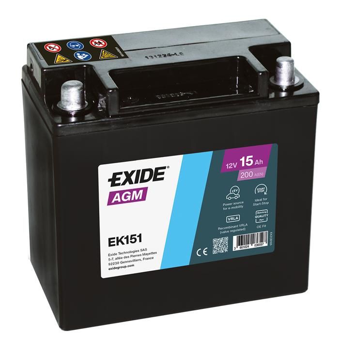 BATTERIE EXIDE AUXILIARY C56 12V 14AH 200A 150X90X145 +G EK151