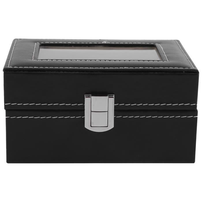 boîte de rangement de montre 1Pc haute qualité 3 fentes étui en cuir PU pour montre bijoux affichage organisateur de FA001