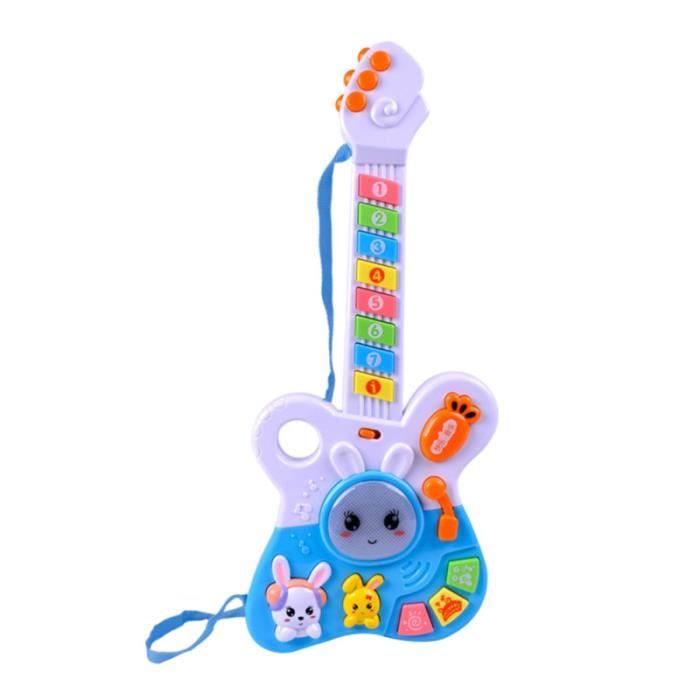 Enfants jouir des instruments de musique jouet de guitare (sans batterie) couleur aléatoire