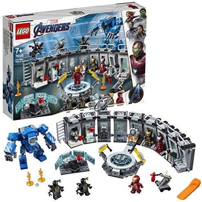 LEGO®-Marvel Super HeroesTM La salle des armures d'Iron Man Jeu de construction, 7 Ans et Plus, 524 Pièces 76125 76125