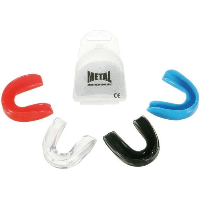Protège dents Metal Boxe - Transparent, Noir, Rose, Rouge ou Bleu
