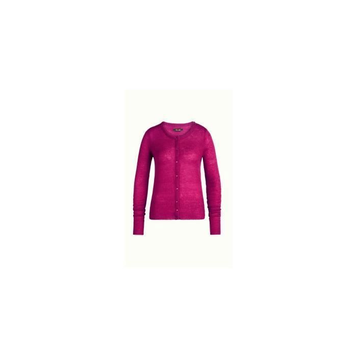 King Louie Cardigan Femme Col Rond Fluffy Vivid Purple