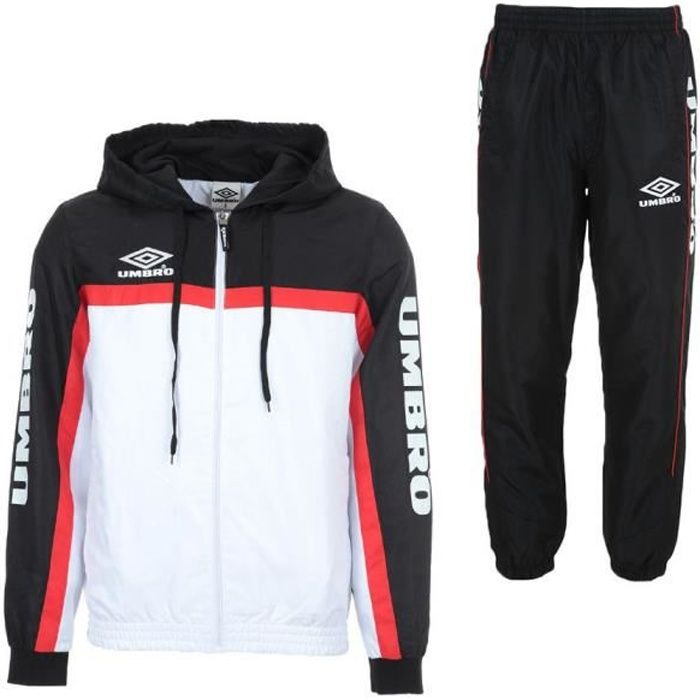 Ensemble de Survêtement Blanc/Noir Homme Umbro Street WVN Suit