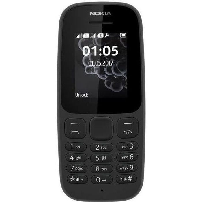 NOKIA 105 Téléphone portable Noir DS