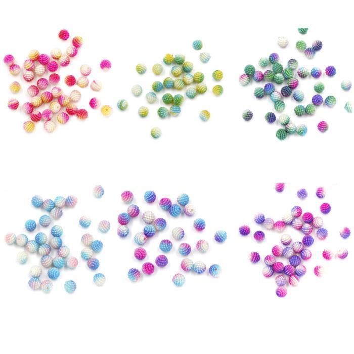 6 Packs Perles Ronde Bayberry Forme Pendentifs Couleur Dégradé Charms BRICOLAGE pour MEDECINE - BALLON DE MUSCULATION