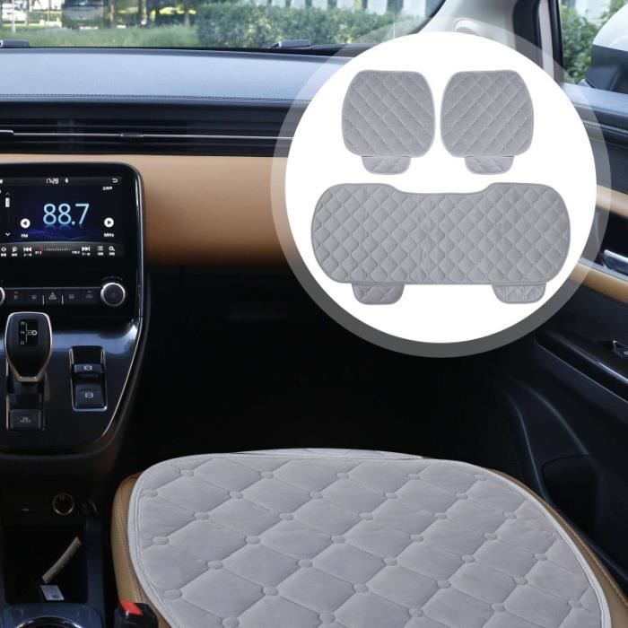 1 SET COUSSINS DE SIÈGE AUTO PRATIQUE EN PELUCHE TAPIS D'HIVER cale dos - repose-tete confort conducteur passager