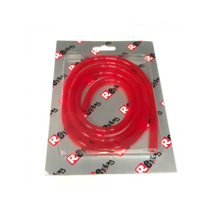 Durite d'essence Replay rouge transparent 5x8mm x 1m pour moto 50 à boite cyclo
