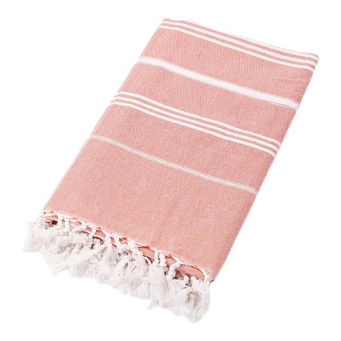 Fouta de Plage Femme Longue 100 x 180cm, Drap de Plage Grande Taille, Serviette de Plage Femme Rectangulaire en C@Z4392
