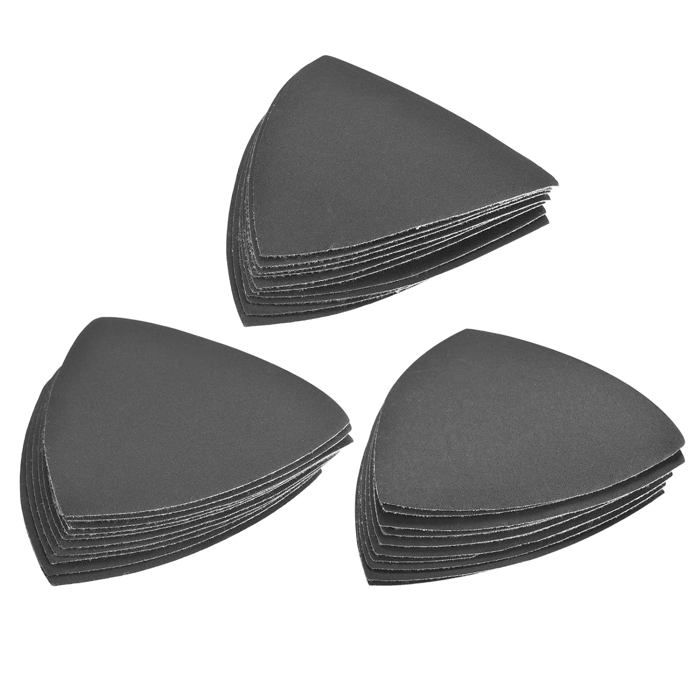 Papier Abrasif Triangulaire Grain 120 - Lot De 10 Feuilles Pour Outil Oscillant - Carbure De Silicium, Utilisable à Sec Ou à L'eau