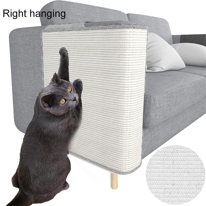 Protecteur de Canapé en Sisal Naturel Grattoir pour Chats Pratique et Facile à Installer dans Votre Maison