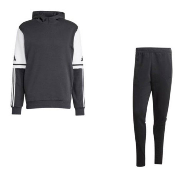 Jogging Polaire - Adidas - Noir et Blanc - Sweat à capuche - Respirant - Multisport