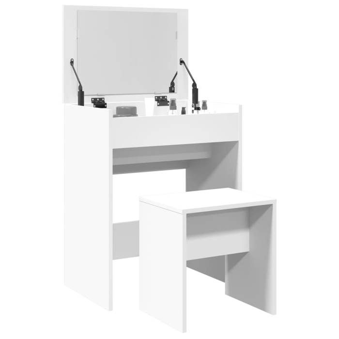 vidaXL Coiffeuse et tabouret blanc 60x40x1135 cm 848213