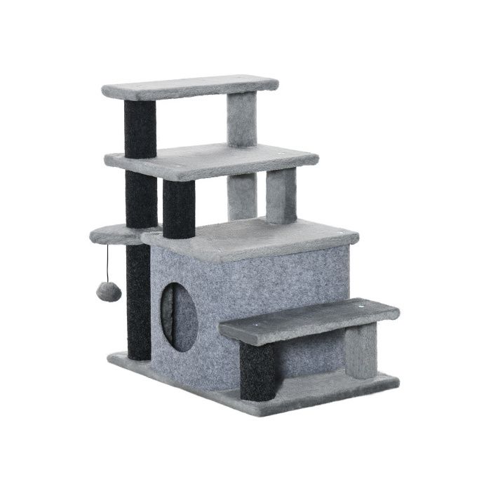 Comparer les prix de ®TONLRGY Escalier pour animaux avec trous de couchage et balle de jeu revêtement en peluche panneaux de particules