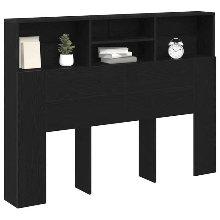 Cabinet de Tête de Lit Chêne noir 140 x 19 x 103.5 cm-MOTHINESSTO