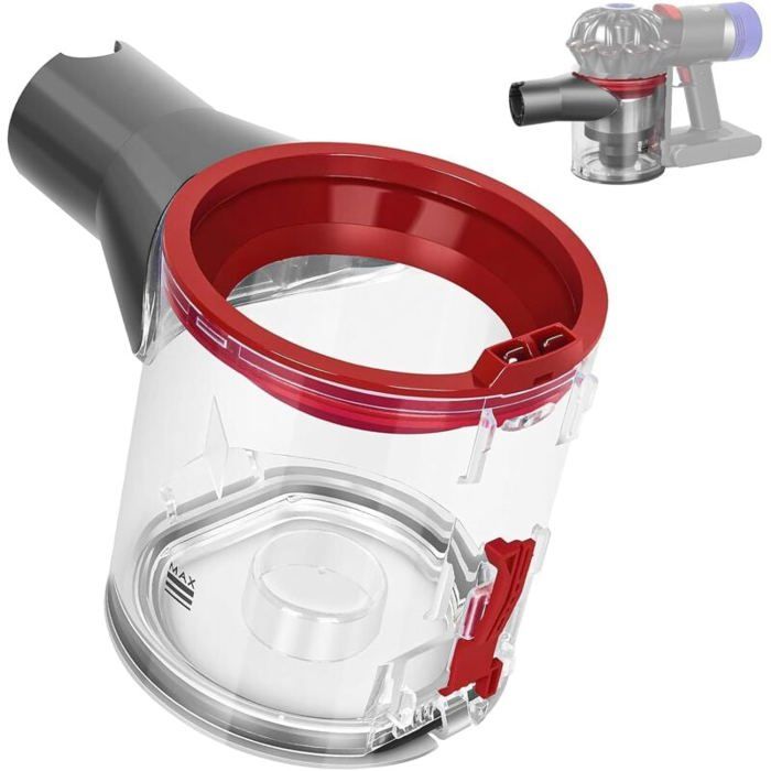 Bac à Poussière Transparent de Haute Qualité pour Dyson Aspirateurs V7/V8 pour Dyson V7/V8 Accessoires Aspirateur Pièces Déta