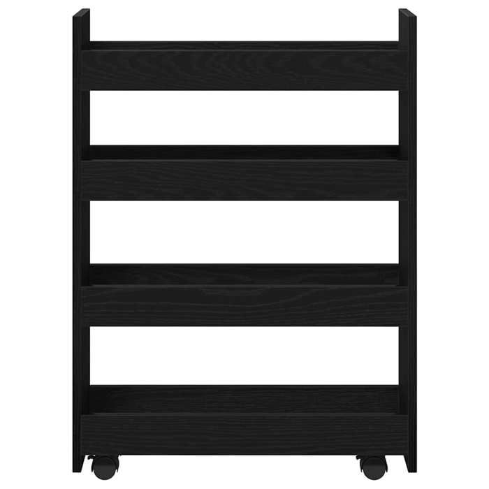 Soldes Printemps Chariot de Rangement Étroit - BURKE - Desserte CUISINE - Chêne noir 60 x 20 x 82 cm DD42