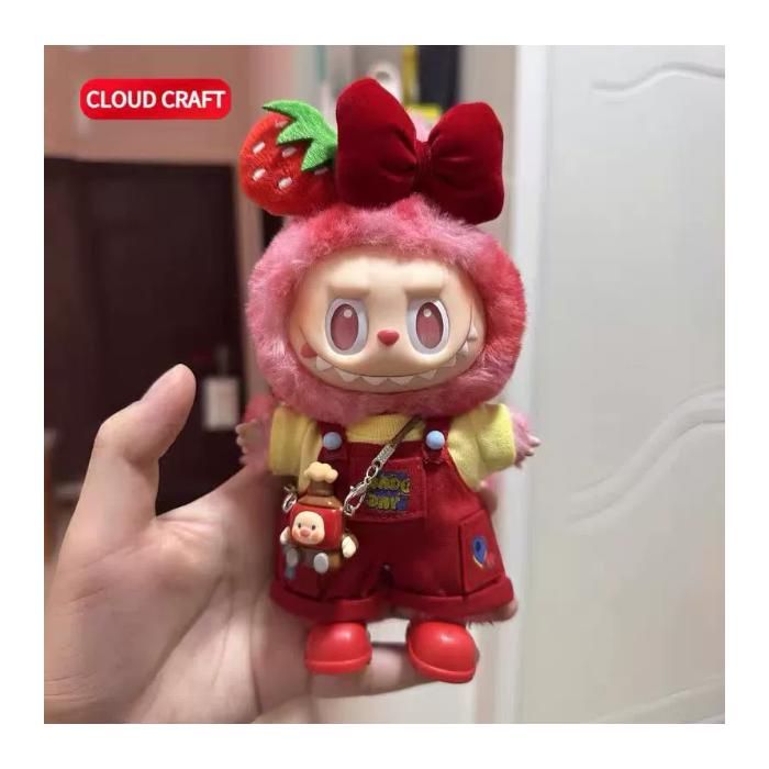 Accessoires pour  labubu peluche -Ensemble 6 pièces style fraise