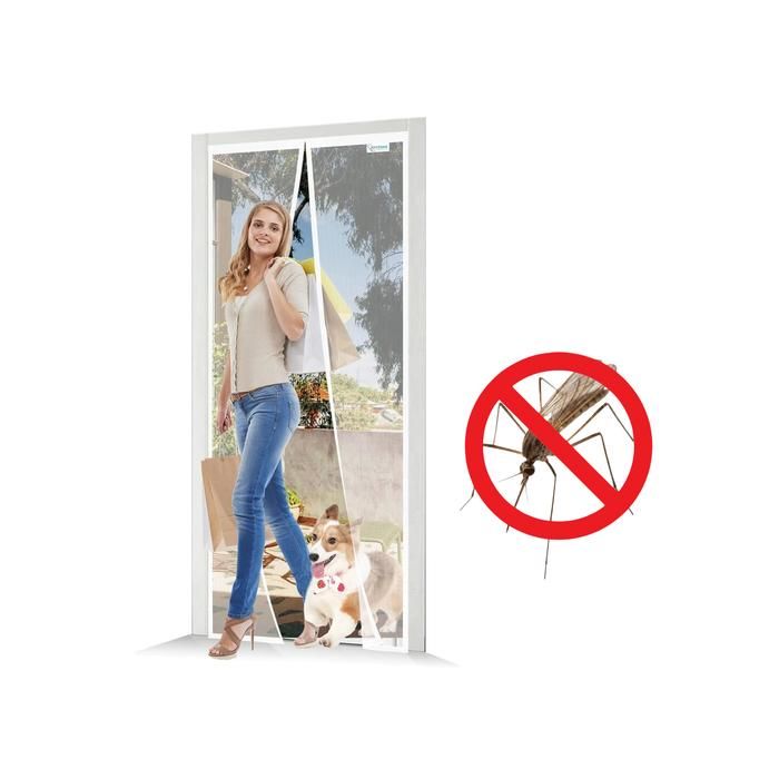 Moustiquaire pour porte - DESIGN4DOOR - design4door - 160 x 240 cm - Fermeture magnétique - Sans perçage