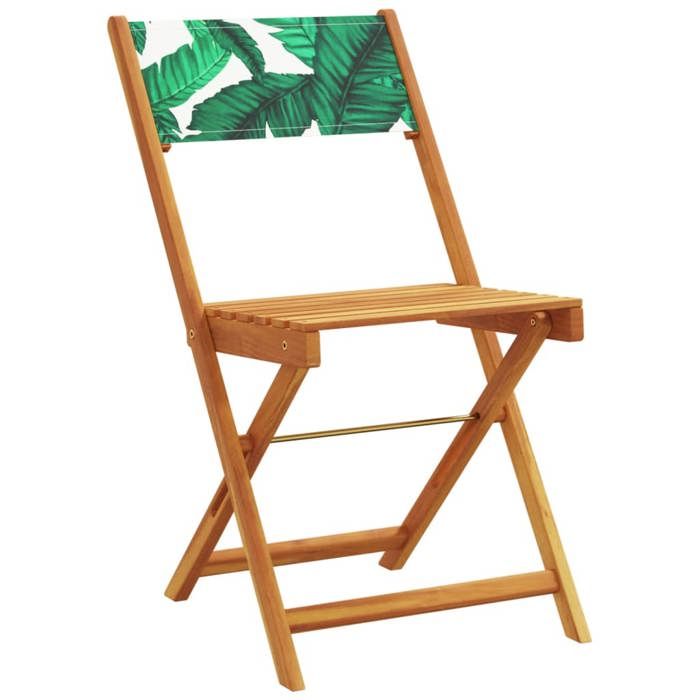 Ensemble de bistro - vidaXL - Lot de 3 - Vert - 1 table 2 chaises - bois - Finition à l’huile - Pliable - Charge maximale 110 kg 460