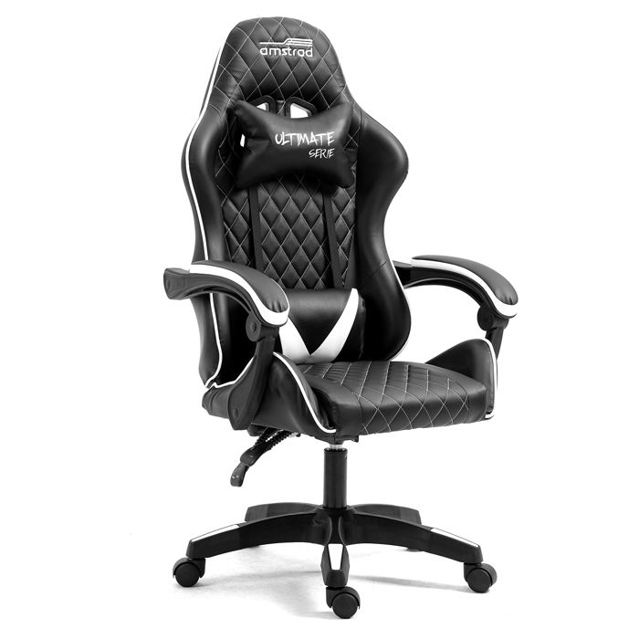 Ams 900 led bk Fauteuil / Chaise De Bureau Gamer Noir Gris   Eclairage LED 366 Effets