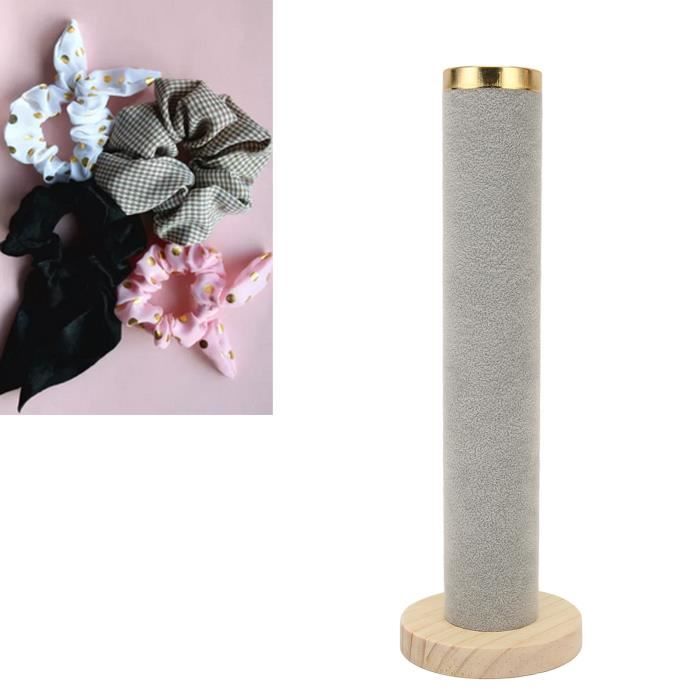Présentoir à Bijoux En T Sharplace - Porte Bracelets, Colliers Et Montres En Bois Et Similicuir