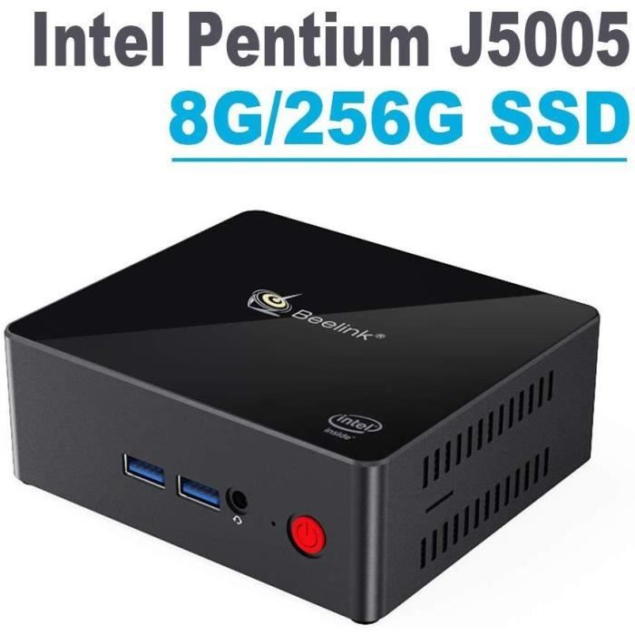  Ordinateur de bureau Mini PC, 8G /256G,Intel Pentium J5005 Processor(4M Cache, up to 2.80 GHz) Windows 10 pas cher