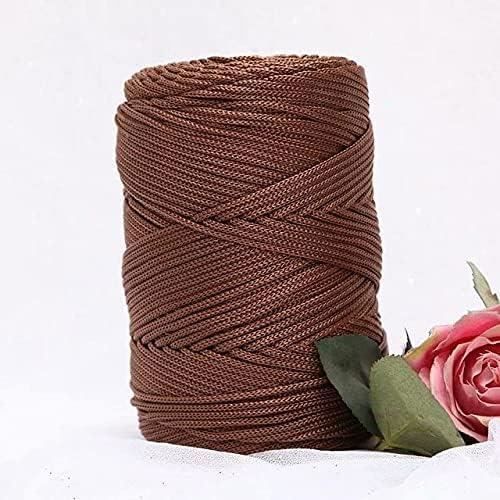 Fil à Crochet Creux Polyester - 200m - Cordon Épais Pour DIY - Tissage Et Décoration