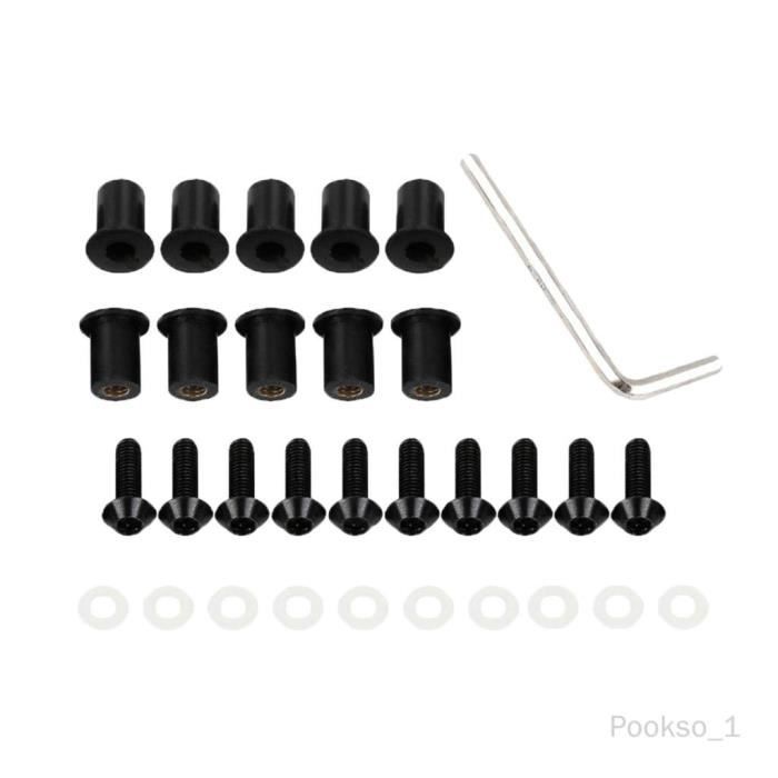 ENSEMBLE D'ÉCROUS À vis pour pare-brise moto robuste et durable M5 (10