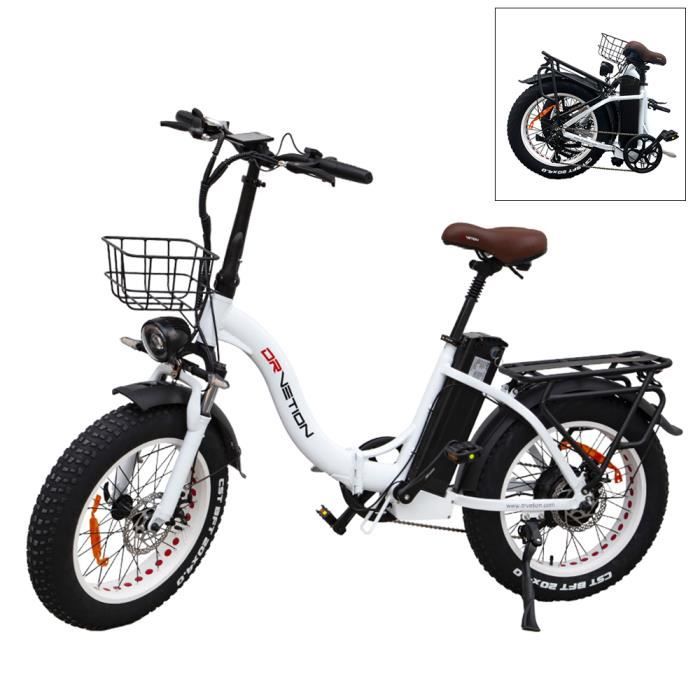 Vélo électrique pliable DRVETION CT20 - Batterie Samsung amovible 20AH - Autonomie 110km - Moteur 750W - Écran couleur - 7 vitesses